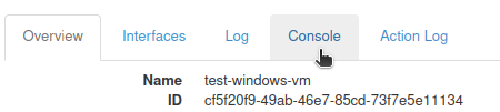 Open the Console tab