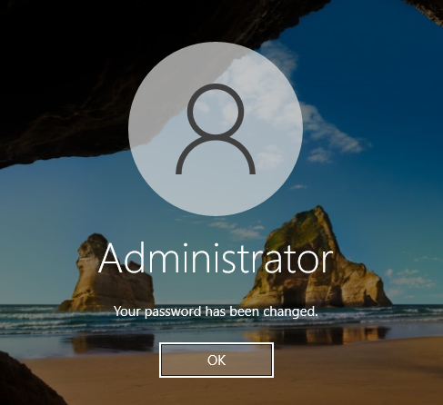 Administrator password confirmation