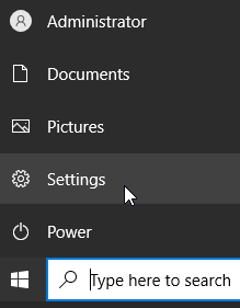 Open Windows Settings